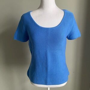 Talbots Bright Blue Knit Top